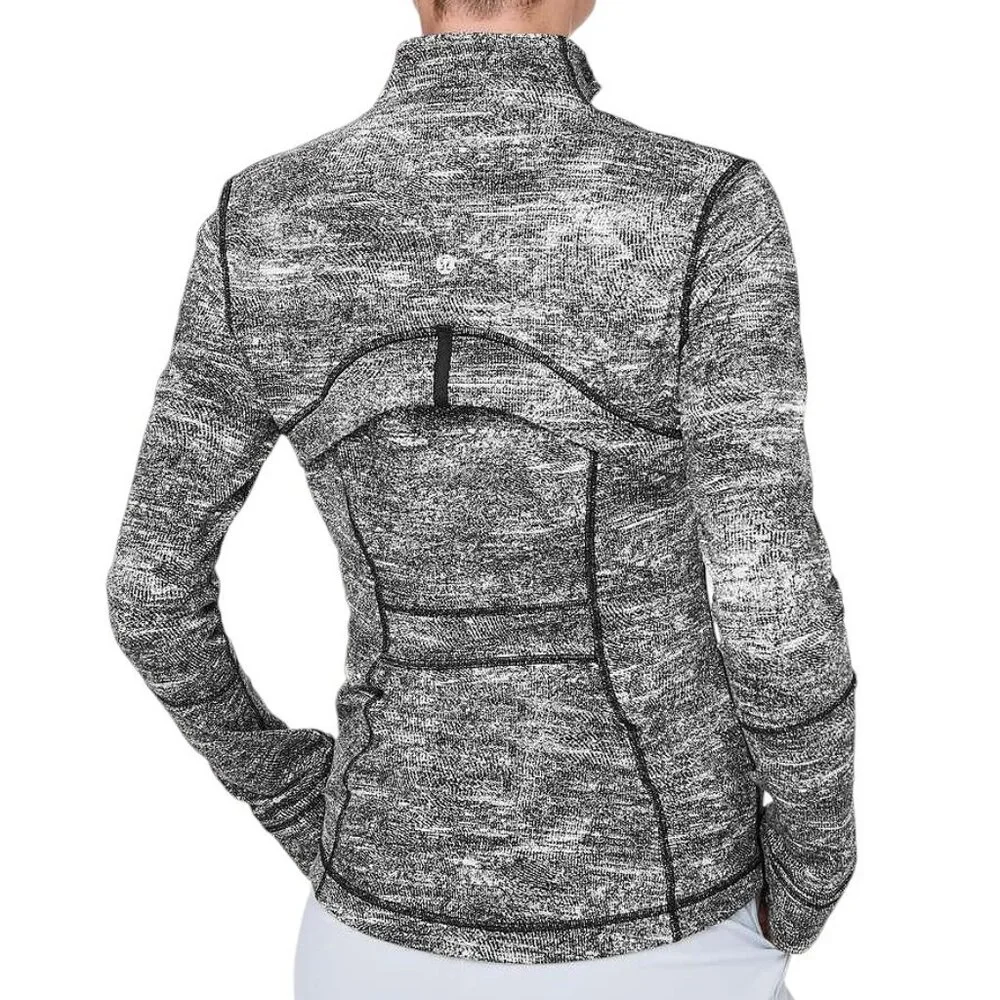 Lululemon Define Jacket in Rush Jacquard Black White - Size 6